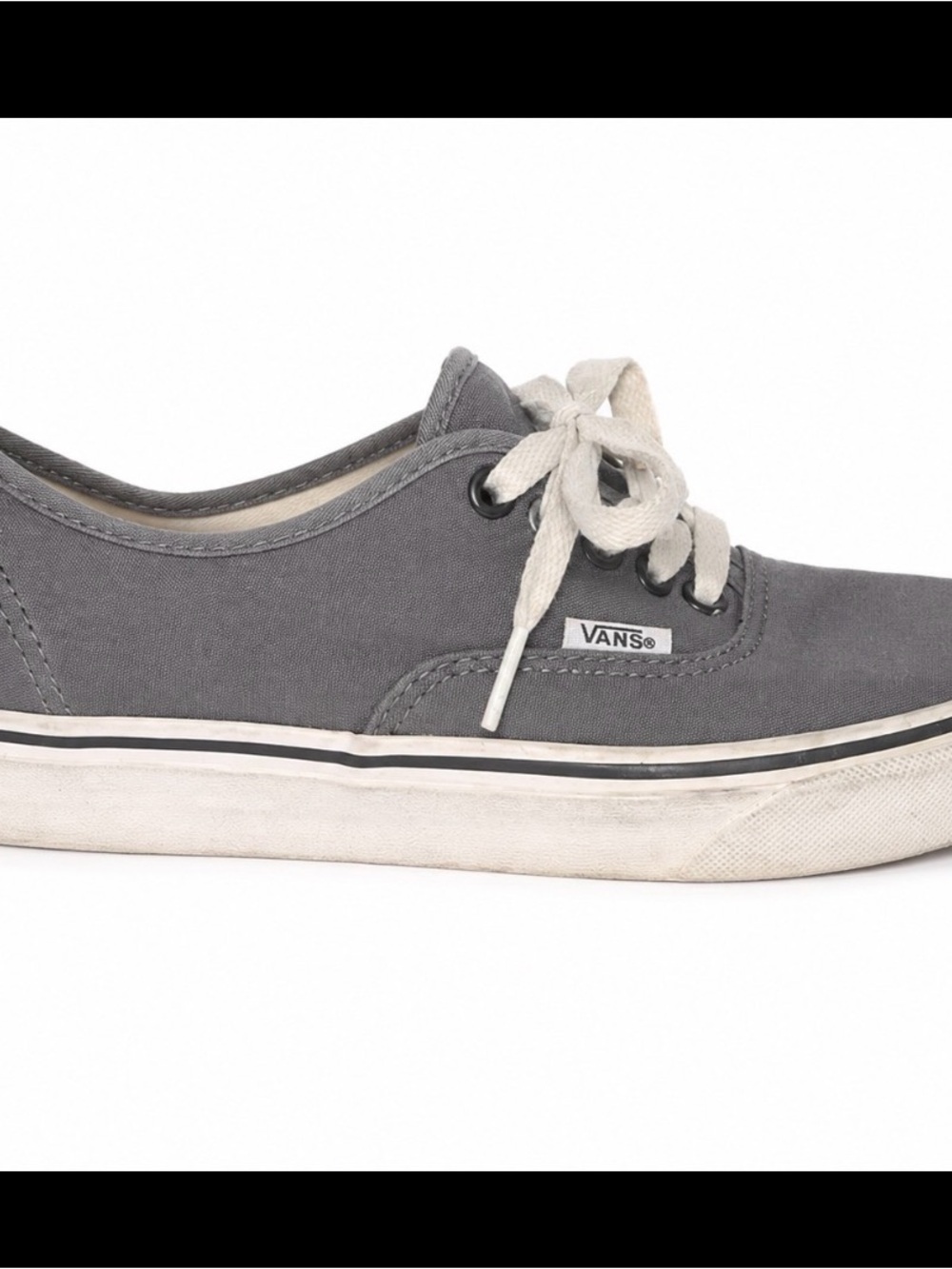 Vans unisex Low-Top Gray Canvas Sneakers rubber sole Women's SZ 8 Men's SZ 6.5